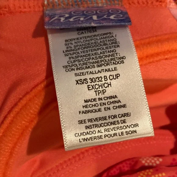 Designer Coco Rave Colorful Ruffled Bikini Set size medium - Picture 6 of 6